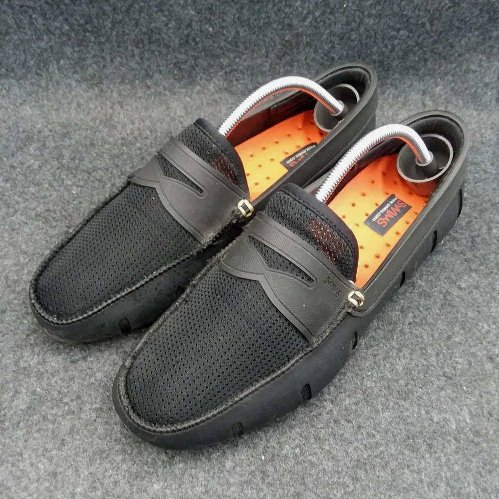 SWIMS Penny Loafers Slip-On Mesh Moccasins Classic Boat/Deck Shoes Men's Size 7‎
